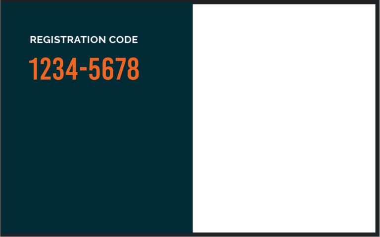 Step 3: activation code